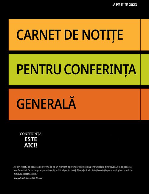 Carnet de notițe pentru conferința generală