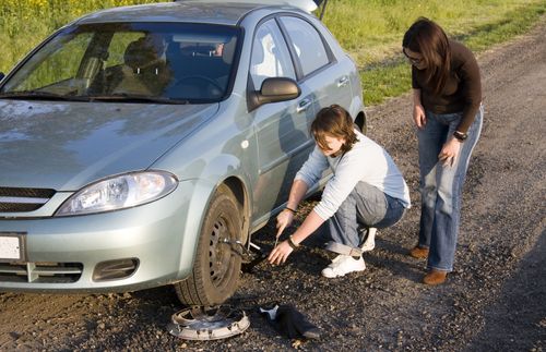 changing a tire