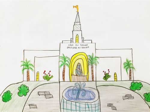 drawing of temple