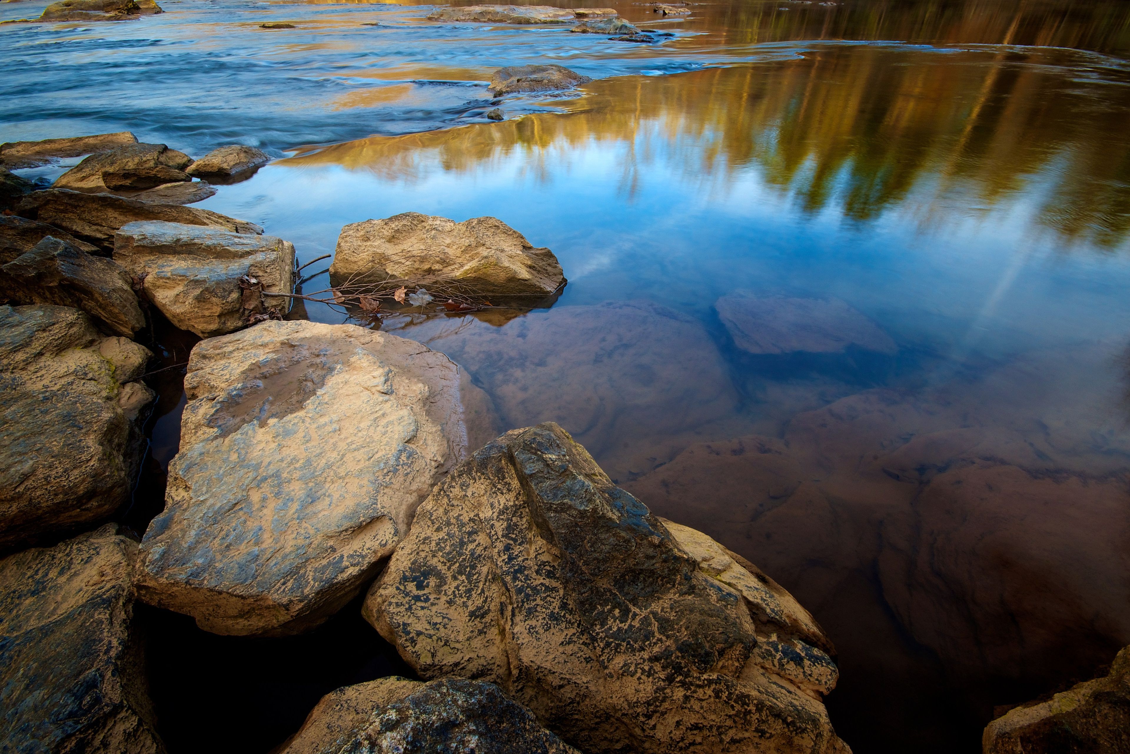 River, Rocks, Reflections