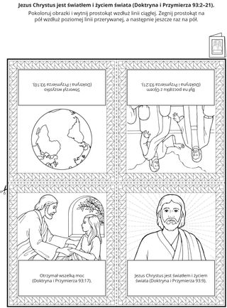Strona z zadaniami: Jezus Chrystus jest światłem i życiem świata
