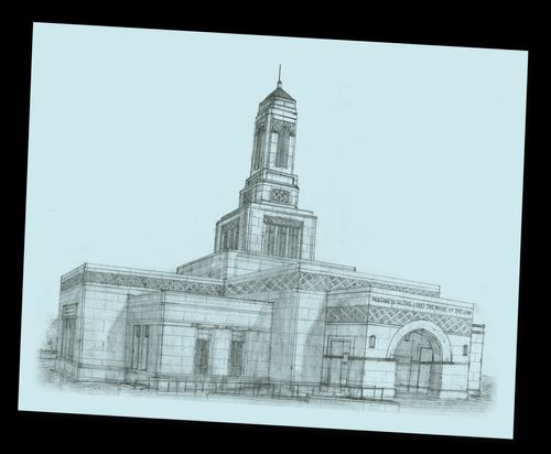 Sketch of Helena Montana Temple