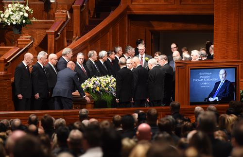 O funeral do presidente Thomas S. Monson