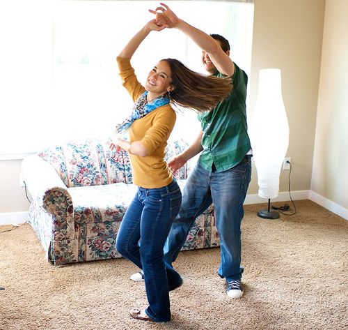 man and woman dancing