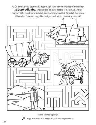 Journey to the Salt Lake Valley coloring page