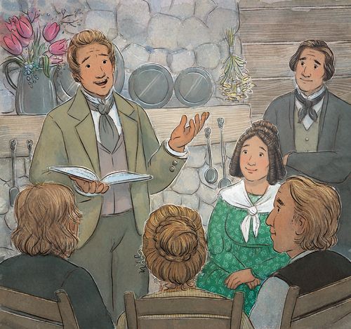 Joseph Smith teaches crowd