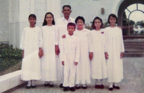 Bautista family on the day of their sealing