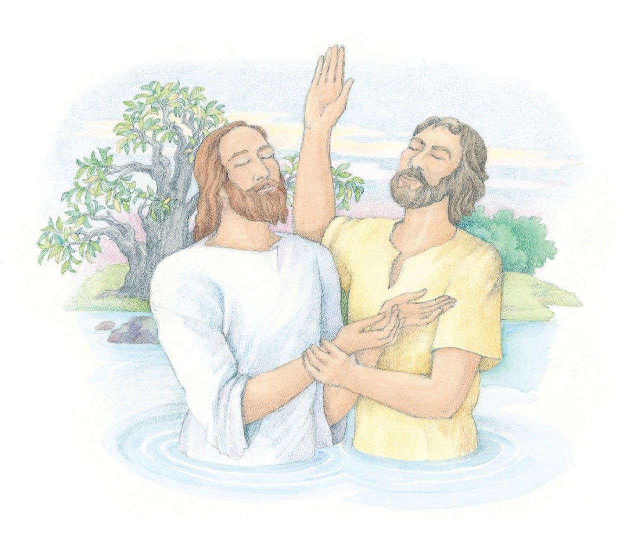 jesus baptism clip art