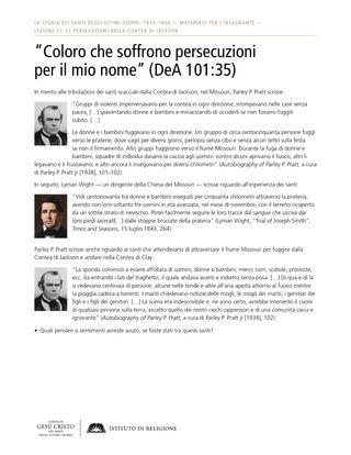 “Coloro che soffrono persecuzioni per il mio nome” (DeA 101:35)