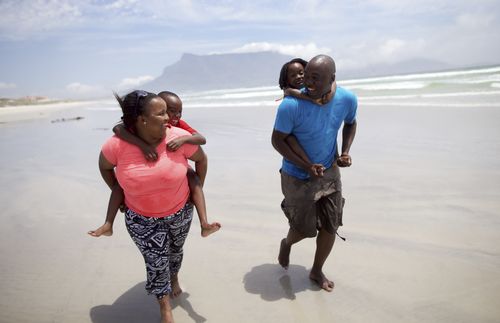 Jiri family at the beach