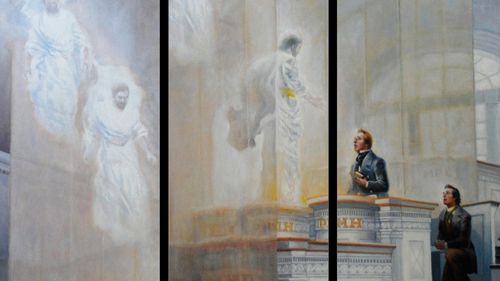 Moses, Elijah, and Elias appearing in the Kirtland Temple