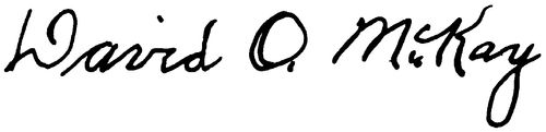 David O. McKay signature