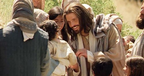 Christ with little children.