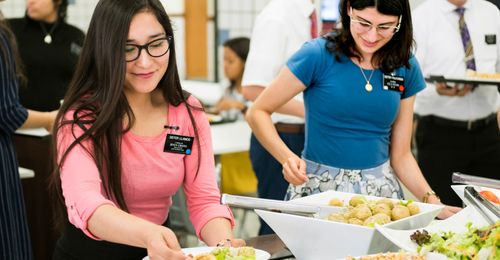 missionaries in MTC cafeteria