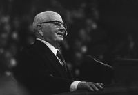 President Spencer W. Kimball at pulpit