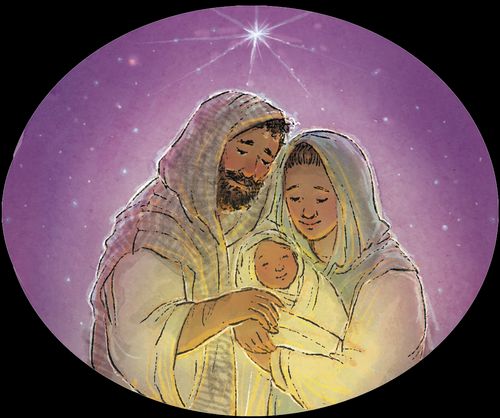 Joseph, Mary, ye ekpri-nsek Jesus