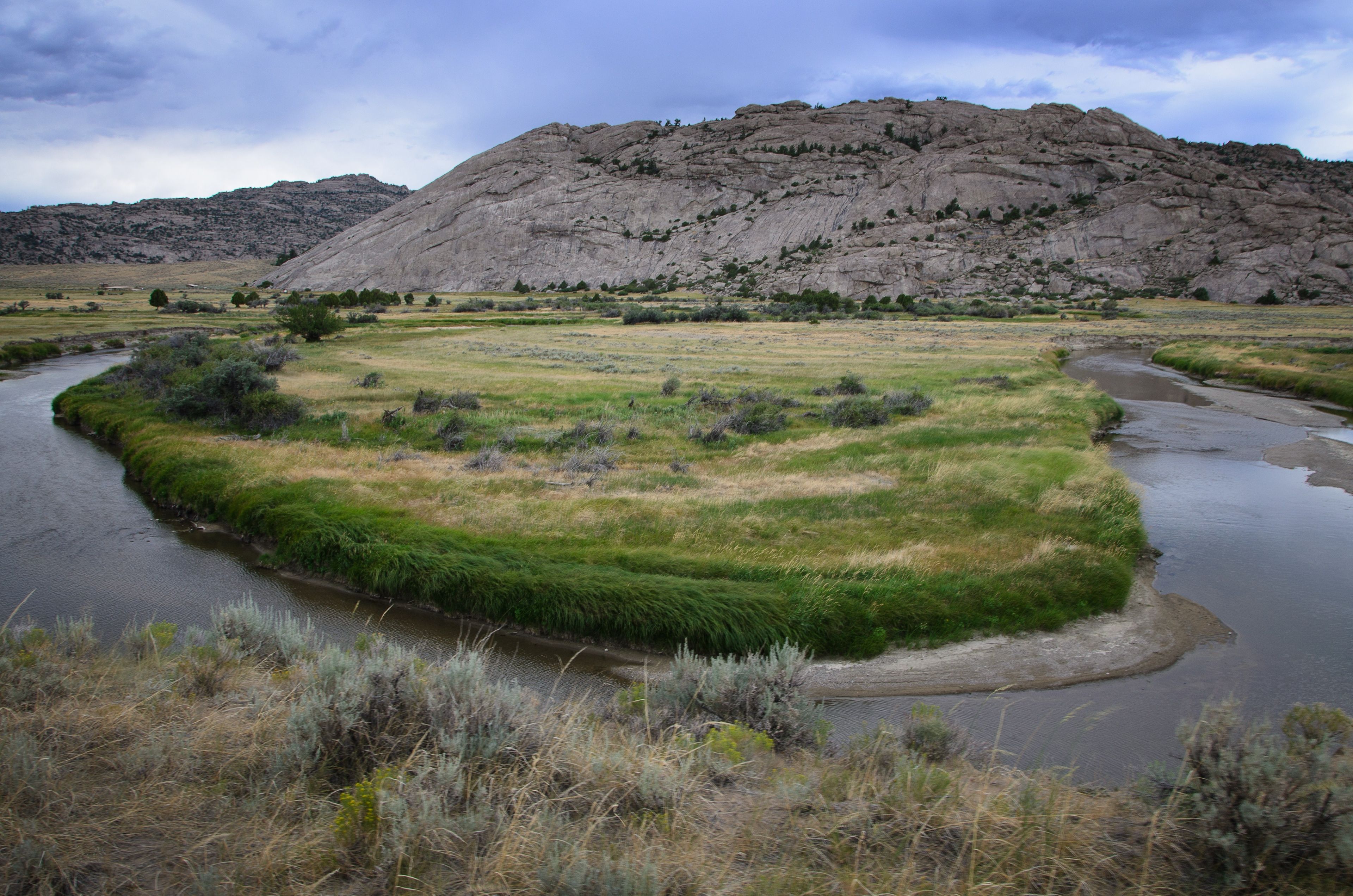 The Sweetwater River runs through Martin’s Cove in Wyoming.