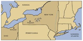 peta, New York dan Ohio