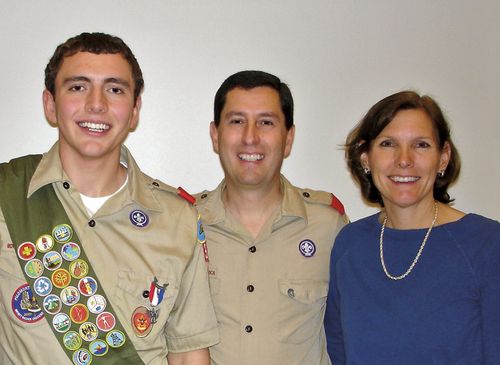 young man with foster parents