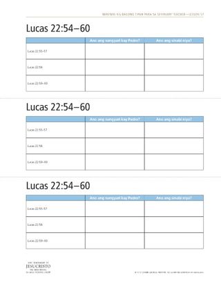 handout, Lucas 22:54–60