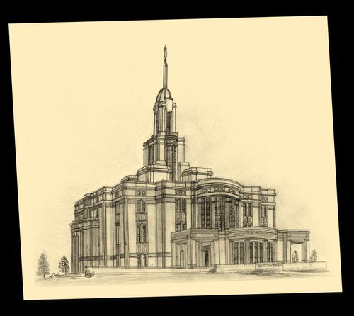 Sketch of Payson Utah Temple