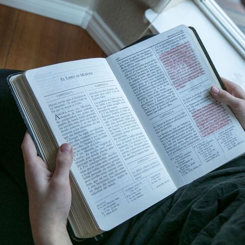 hands holding the scriptures