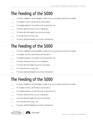 handout, The Feeding of the 5000