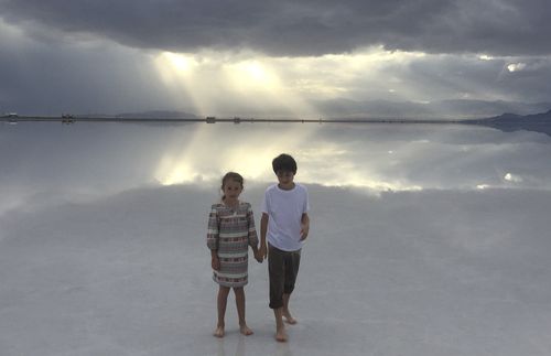 boy and girl walking