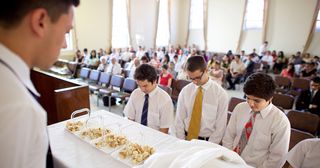 young men at the sacrament table