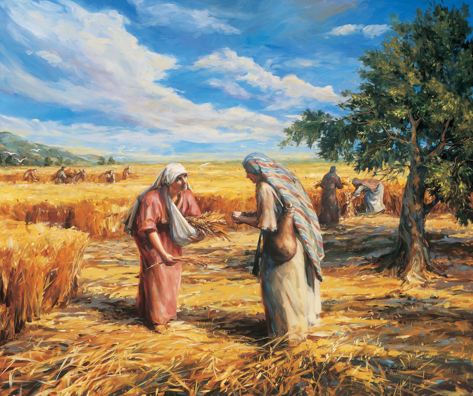Рут збирає на полі колоски (Рут і Ноомі)