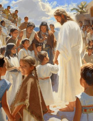 Yesus Kristus bersama anak-anak
