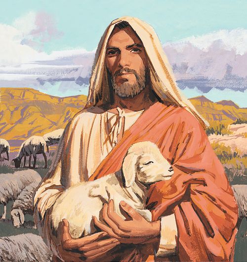 Yesus memegang domba
