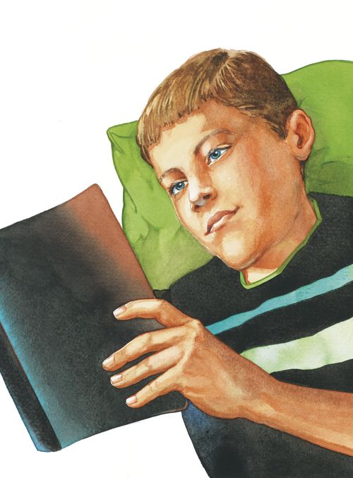 boy with book