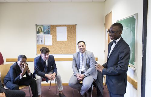 young men at church