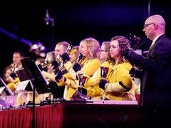 Bell ringers at Temple Square play at the Bells at Temple Square summer concert on June 17, 2022. 