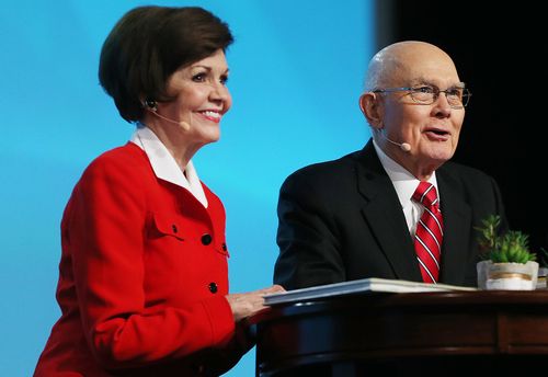 President Dallin H. Oaks and Kristen M. Oaks at RootsTech conference