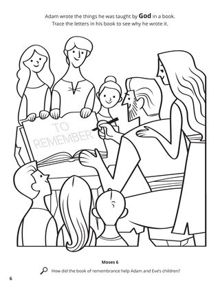 Adam’s Book of Remembrance coloring page