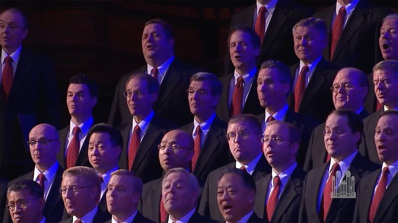 The men of the Tabernacle Choir with the Orchestra at Temple Square perform "You Raise Me Up" by Rolf Löveland and Brendan Graham arranged by Nathan Hofheins.