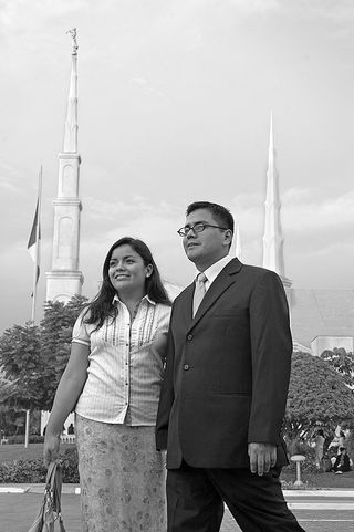 Young couple at Lima Peru Temple