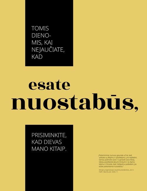 Plakatas „Esi nuostabus“