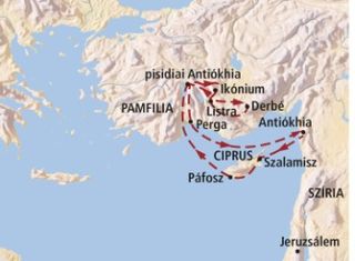 map, Paul’s first missionary journey