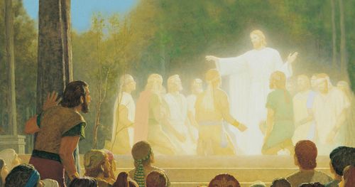 Jesus appearing to the Nephites