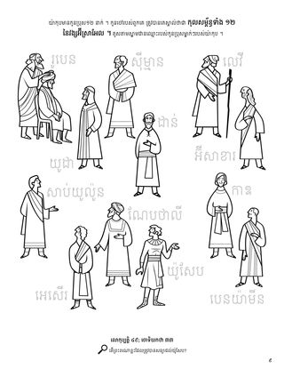 The Twelve Tribes of Israel coloring page