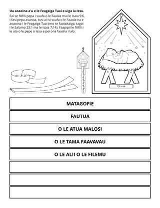 itulau o gaoioiga: ua aoaoina a’u e le Feagaiga Tuai e uiga ia Iesu