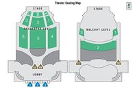 A diagram of the Conference Center Theater Seating.