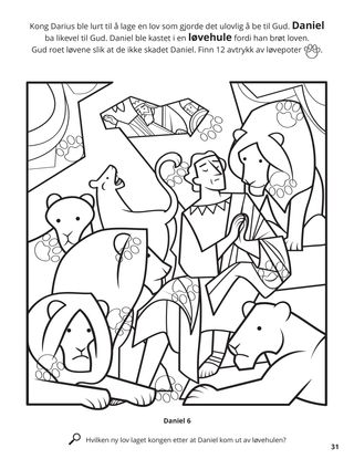 Daniel and the Lions’ Den coloring page