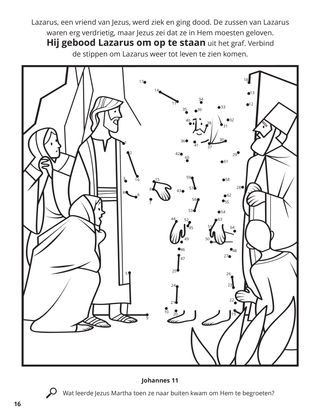 Jesus Raised Lazarus from the Dead coloring page