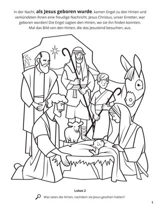 Jesus’s Birth coloring page
