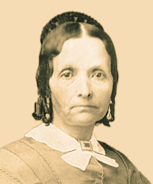 Portrait photograph of Eliza R. Snow seated in a chair.