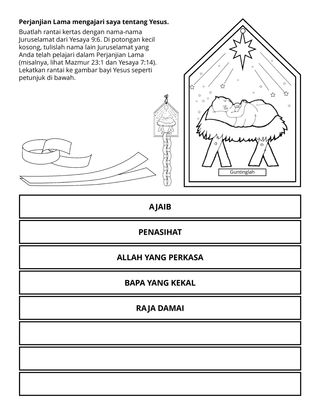 halaman kegiatan: Perjanjian Lama mengajari saya tentang Yesus